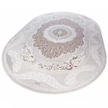 Ковёр овальный Rimma Lux 36891A, размер 240x340 см, цвет beige/beige