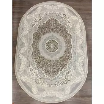 Ковёр овальный Rimma Lux 36891R, размер 240x340 см, цвет beige/beige