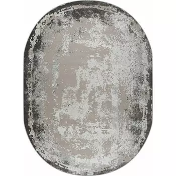Ковёр овальный Rimma Lux 36897J, размер 240x400 см, цвет l.grey/grey
