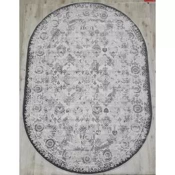 Ковёр овальный Rimma Lux 36903A, размер 100x200 см, цвет cream/grey