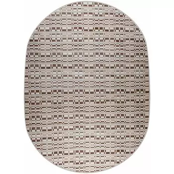 Ковёр овальный Rimma Lux 39456A, размер 80x150 см, цвет d.beige/beige