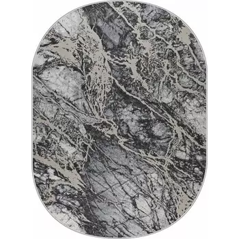 Ковёр овальный RIMMA LUX, размер 160x300 см, дизайн grey/l.grey