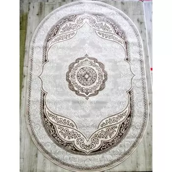 Ковёр овальный RIMMA LUX, размер 240x500 см, дизайн cream/beige