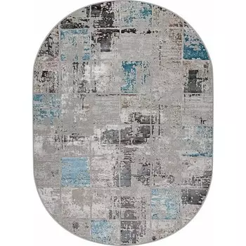 Ковёр овальный Roma 37890A, размер 250x350 см, цвет blue fls / beige fls