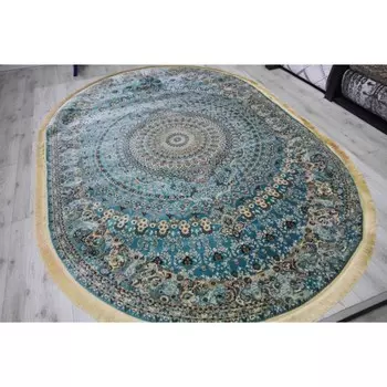 Ковёр овальный Rubin 20058A, размер 300x500 см, цвет tiffany / tiffany