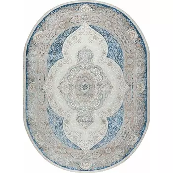 Ковёр овальный Sanat Viscon 36925A, размер 150x300 см, цвет blue / blue