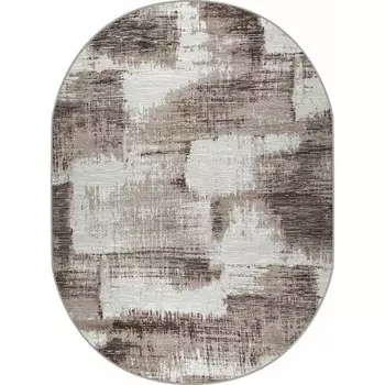 Ковёр овальный Sanat Viscon 36936A, размер 200x400 см, цвет brown / beige