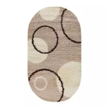 Ковёр овальный Shaggy ultra s610, размер 250 х 500 см, цвет beige