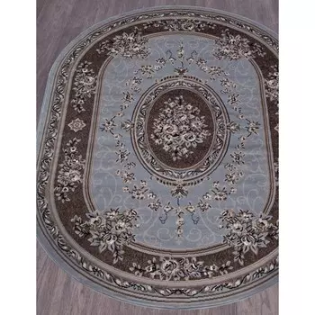 Ковёр овальный Sierra 5444, размер 180x250 см, цвет blue-brown 2