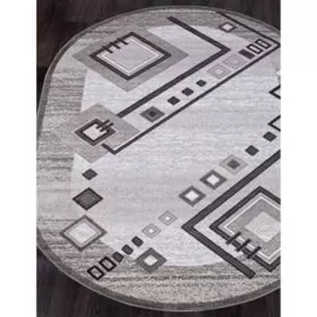 Ковёр овальный Silver d188, размер 200x300 см, цвет gray