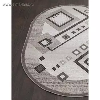 Ковёр овальный Silver d188, размер 80x150 см, цвет gray