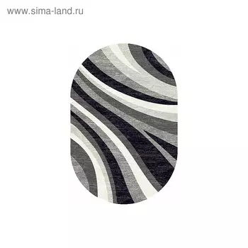 Ковёр овальный Silver d234, размер 80 х 150 см, цвет gray