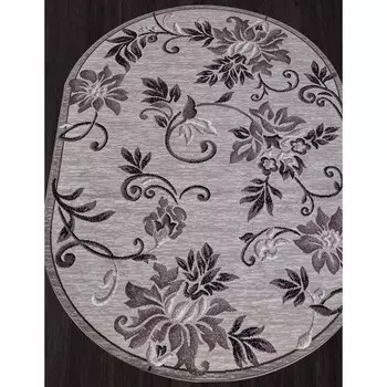 Ковёр овальный Silver d353, размер 80x150 см, цвет gray