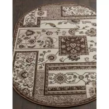 Ковёр овальный Valencia deluxe d248, размер 250x400 см, цвет cream-brown