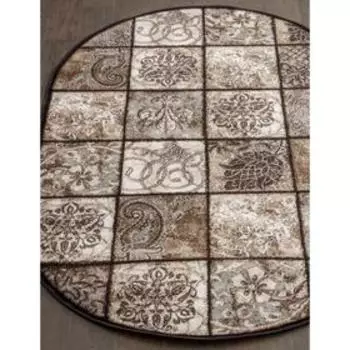 Ковёр овальный Valencia deluxe d328, размер 300x400 см, цвет brown