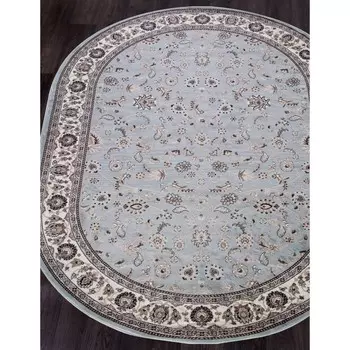 Ковёр овальный Valencia deluxe, размер 100x200 см, цвет l.blue-brown