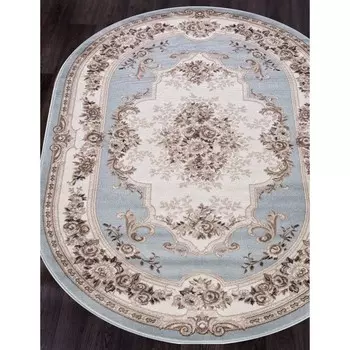 Ковёр овальный Valencia deluxe, размер 250x400 см, цвет l.blue-brown