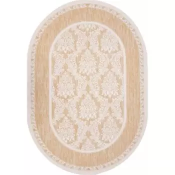 Ковёр овальный Vegas S001, размер 100x200 см, цвет beige