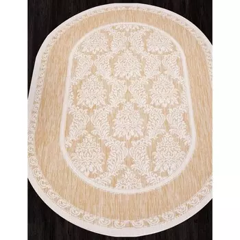 Ковёр овальный Vegas S001, размер 100x200 см, цвет beige
