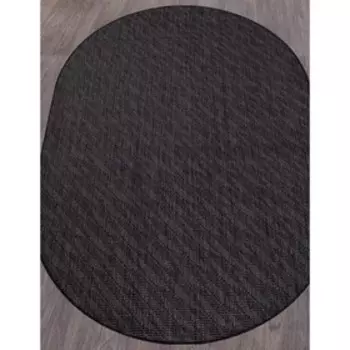 Ковёр овальный Vegas S112, размер 140x200 см, black