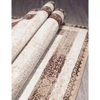 Ковёр прямоугольный Armina 04041b, размер 80x150 см, цвет dark brown