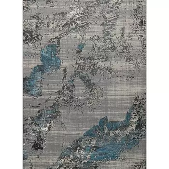 Ковёр прямоугольный Eliza 38637A, размер 150x230 см, цвет blue fls/grey fls