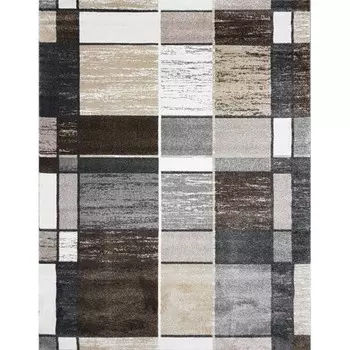 Ковёр прямоугольный FIRIZE, размер 80x150 см, дизайн silver/l.beige