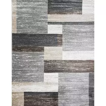 Ковёр прямоугольный FIRIZE, размер 80x150 см, дизайн silver/l.beige