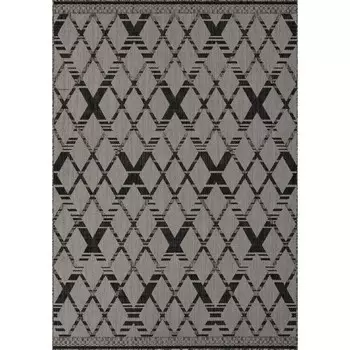 Ковёр прямоугольный Kair, размер 100x200 см, дизайн black-gray