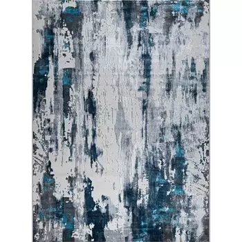Ковёр прямоугольный Kleopatra 37107A, размер 250x350 см, цвет blue fls/l.grey
