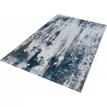 Ковёр прямоугольный Kleopatra 37107A, размер 250x400 см, цвет blue fls/l.grey