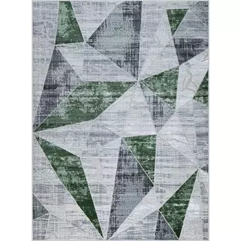 Ковёр прямоугольный Kleopatra 37515A, размер 250x350 см, цвет green fls/l.grey