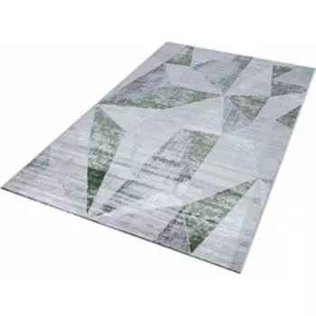 Ковёр прямоугольный Kleopatra 37515A, размер 80x150 см, цвет green fls/l.grey
