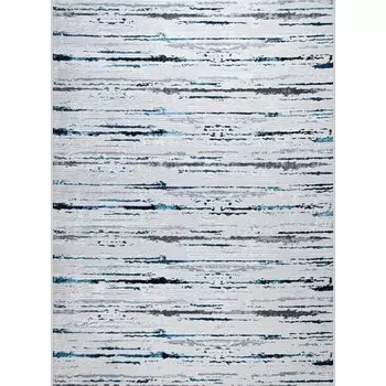 Ковёр прямоугольный Kleopatra 38462A, размер 150x400 см, цвет blue fls/l.grey
