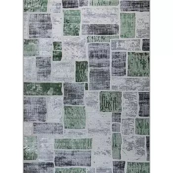 Ковёр прямоугольный Kleopatra 38471A, размер 125x180 см, цвет green fls/l.grey