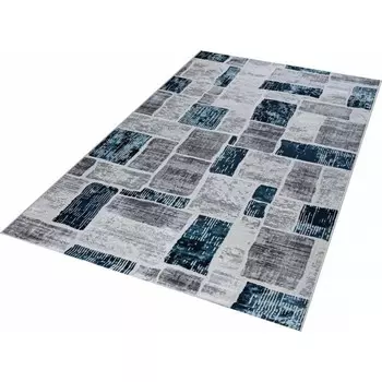 Ковёр прямоугольный Kleopatra 38471A, размер 200x290 см, цвет blue fls/l.grey