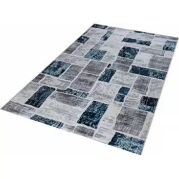 Ковёр прямоугольный Kleopatra 38471A, размер 80x150 см, цвет blue fls/l.grey