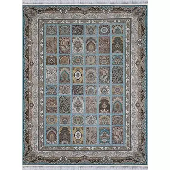 Ковёр прямоугольный Mashad 1500 G139, размер 200x400 см, цвет blue/gray