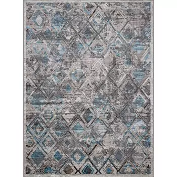 Ковёр прямоугольный ROMA, размер 150x300 см, дизайн blue fls/beige fls