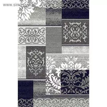 Ковёр прямоугольный Silver d216, размер 80 х 150 см, цвет gray