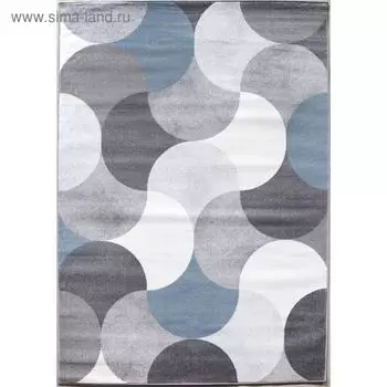 Ковёр прямоугольный Sofit 2257, размер 80x150 см, цвет light gray