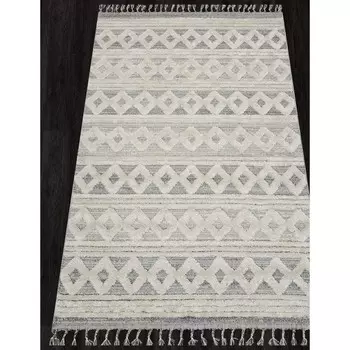 Ковёр прямоугольный Tunis, размер 114x180 см, цвет white/l.gray