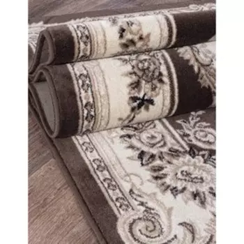 Ковёр прямоугольный Valencia deluxe 4015, размер 200x400 см, цвет brown