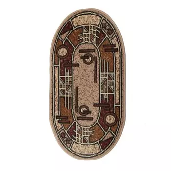 Ковер Мокко овальный, размер 70х140 см, ПП 100%, джут