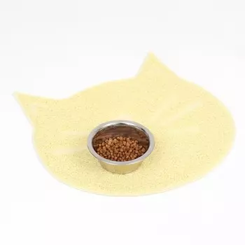 Коврик 2-в-1 под миску/туалет животных 3838 см бежевый