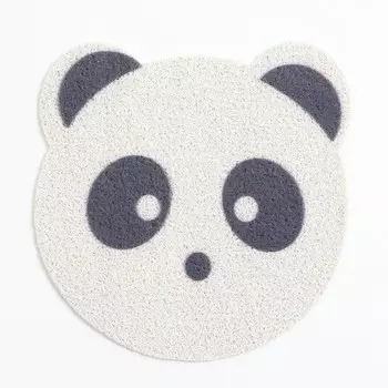 Коврик 2-в-1 под миску/туалет для животных "Панда", 30 х 30 см, белая