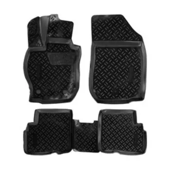 Коврик Airline ACM-PS-48, Nissan Almera G11 2013-, высокий борт, полимерные, черные, набор 4 шт.