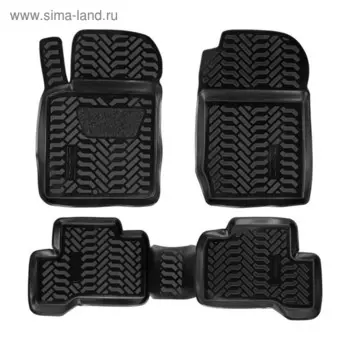Коврик Airline ACM-PS-63, Suzuki Grand Vitara, 2005-, 2012-, высокий борт, полимерные, набор 4 шт.