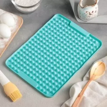 Коврик - антижир для запекания Доляна, силикон, 2821 см, синий