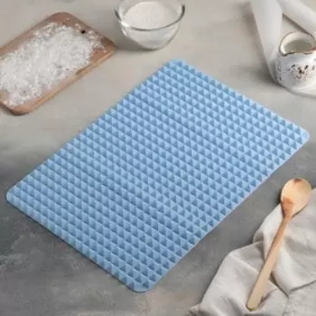 Коврик - антижир для запекания Доляна «Шипы», силикон, 3927.5 см, красный